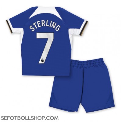 Billiga Chelsea Raheem Sterling #7 Barnkläder Hemma fotbollskläder till baby 2023-24 Kortärmad (+ Korta byxor)